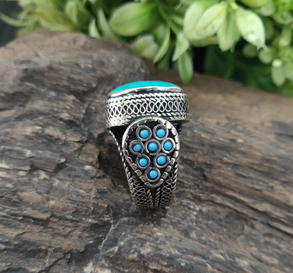 kuchi Turquoise ring,Afghan ring,Kuchi ring,Turqu… - image 7