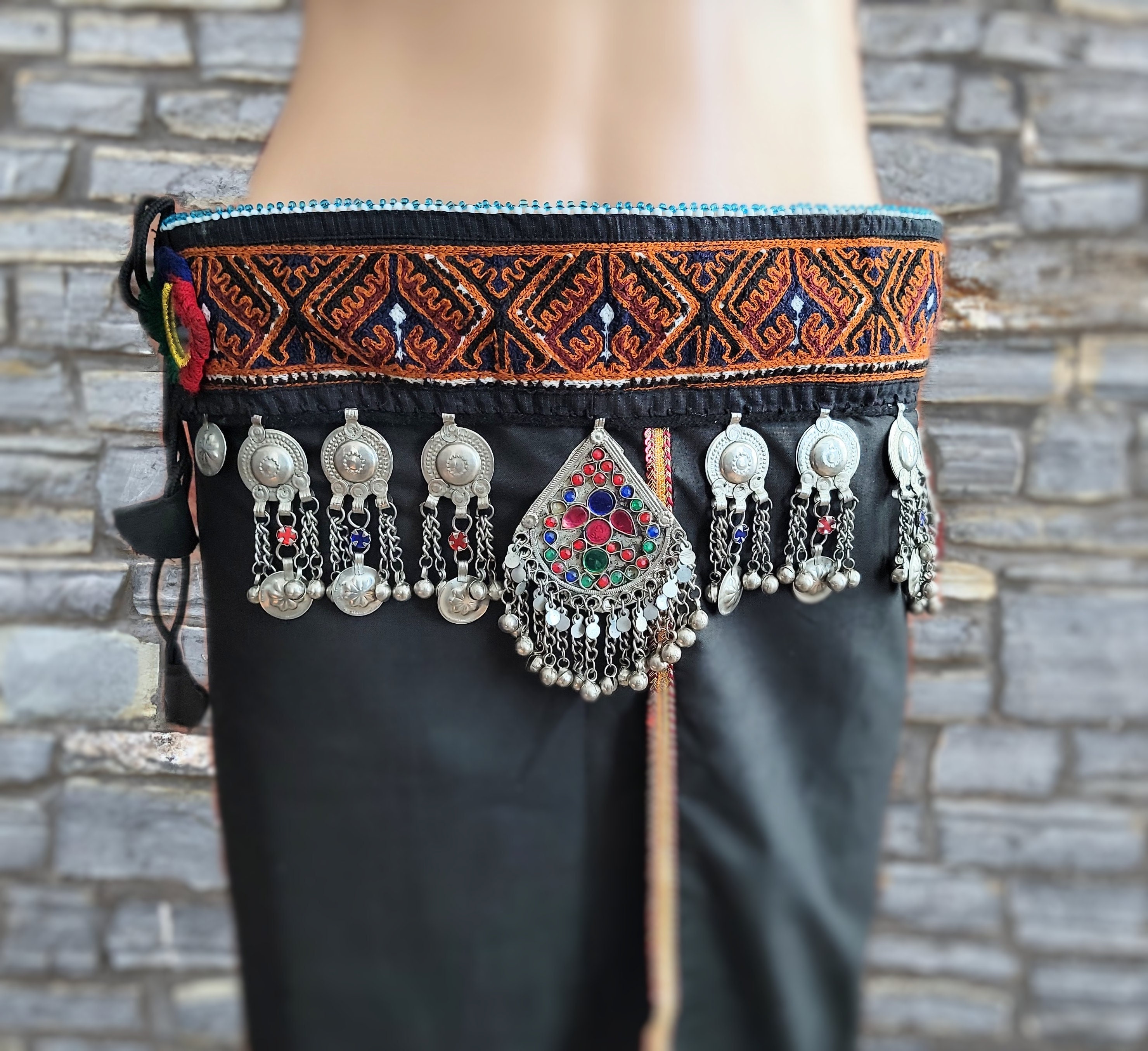 Tribal Fusion Bellydance Belt , Hip Scarf Waist Jewelry Kuchi Belt , Ethnic  Belt , Banjara Belt , Gypsy Belt , Belly Dance Belt , Boho Belt -   Canada