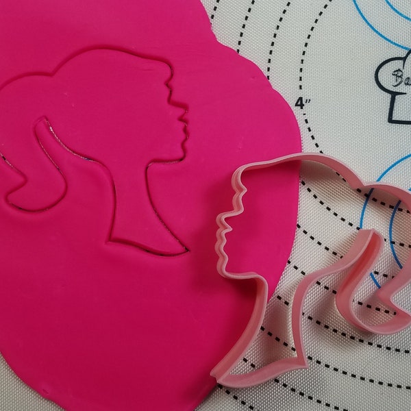 Barbie Girl Inspired Silhouette Cookie and Fondant Cutter - 1pc