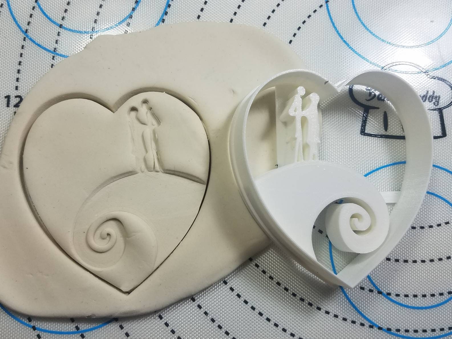 Jack Skellington & Sally Inspired Heart #2 Cookie Cutter