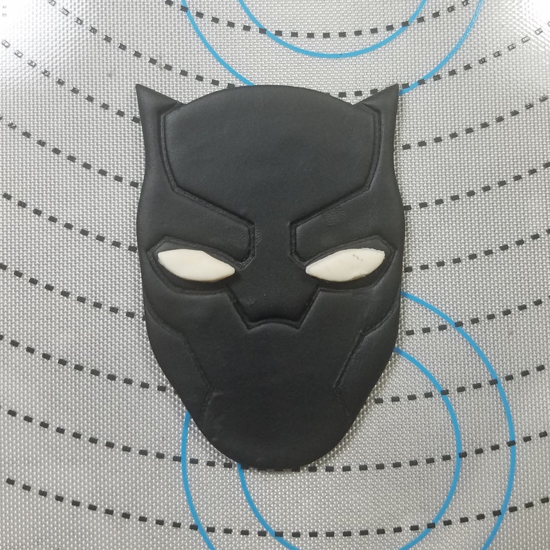 Black Panther Cookie and Fondant Cutter Fondant 2pc