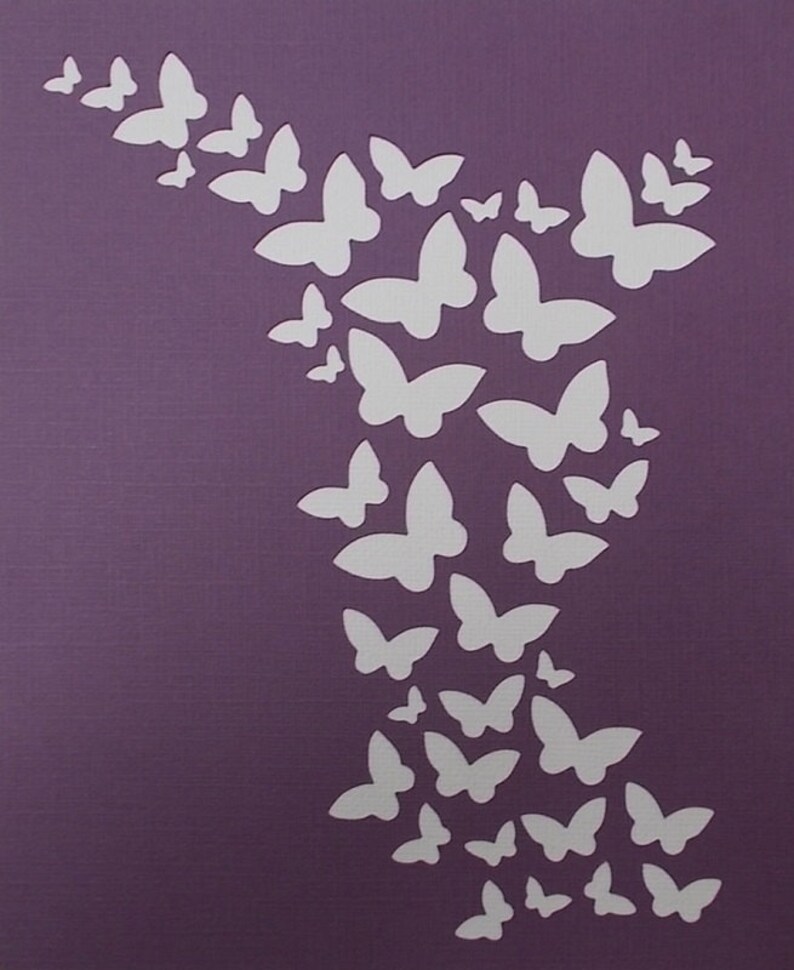 Butterfly Background Stencil Etsy