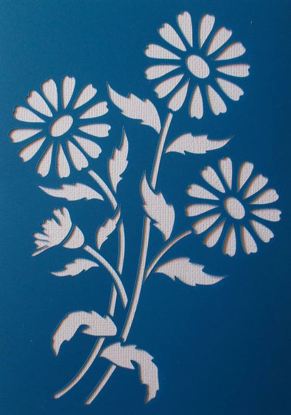 Daisy Stencil Etsy