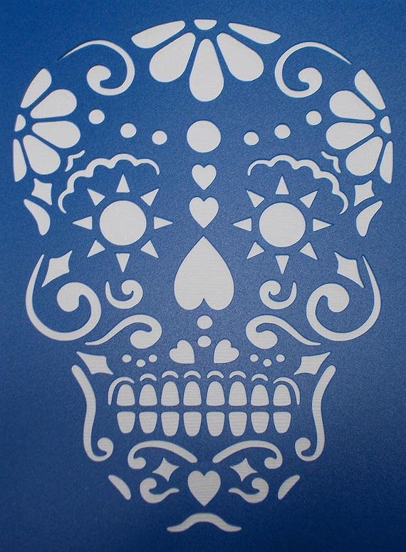 Sugar Skull Stencil | Etsy