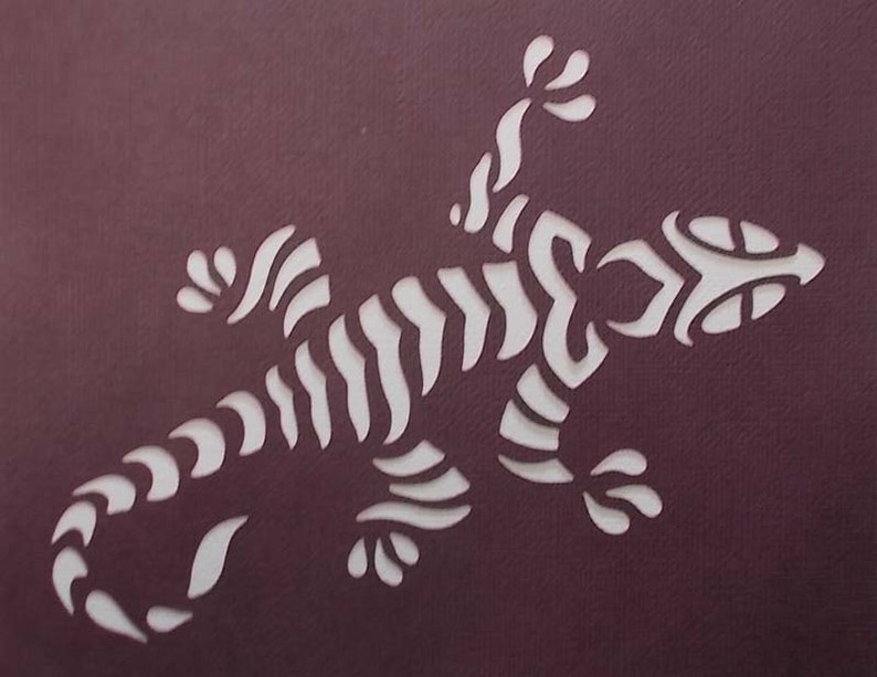 Lizard Stencil | Etsy