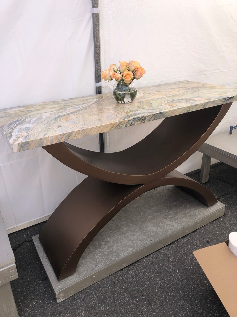 Arc Console Table Base Pedestal Table Base Etsy