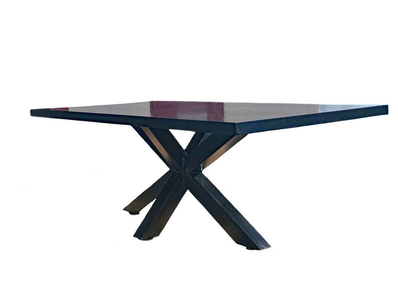 Industrial Metal Dining Table Metal Top Dining Table Etsy