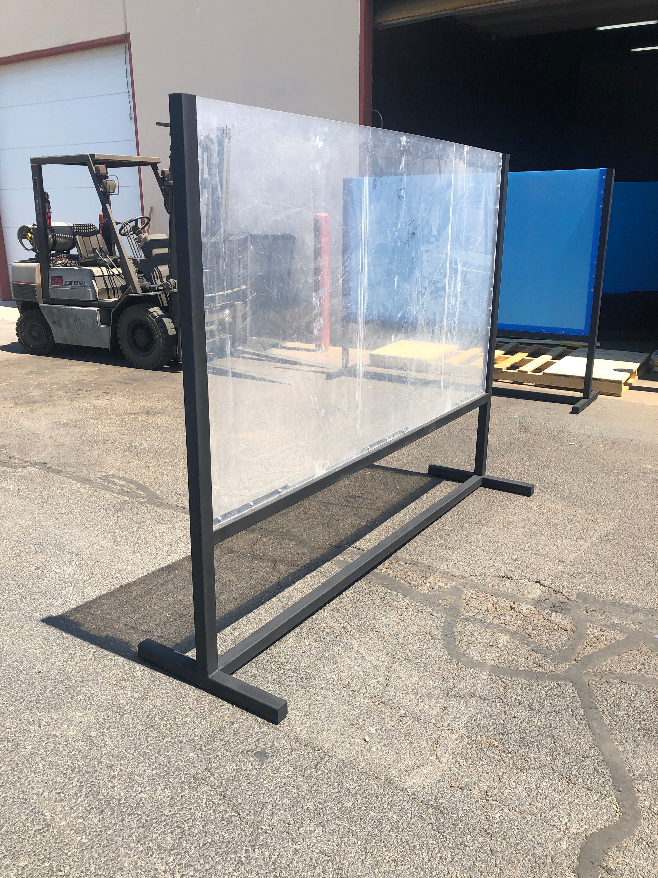 Large Floor Based Plexiglass Shields free standing l for Etsy