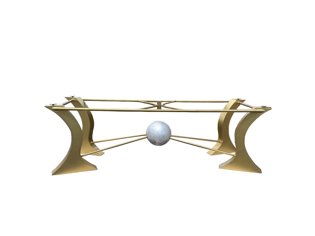 Metal Dining Table Base Brass Dining Table Gold Dining Etsy