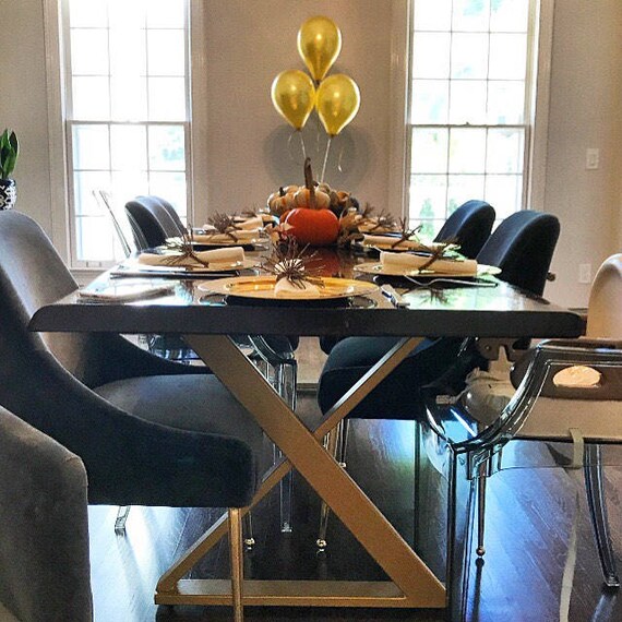 Dining Table Base Or Console Table Base In Custom Finishes And Etsy