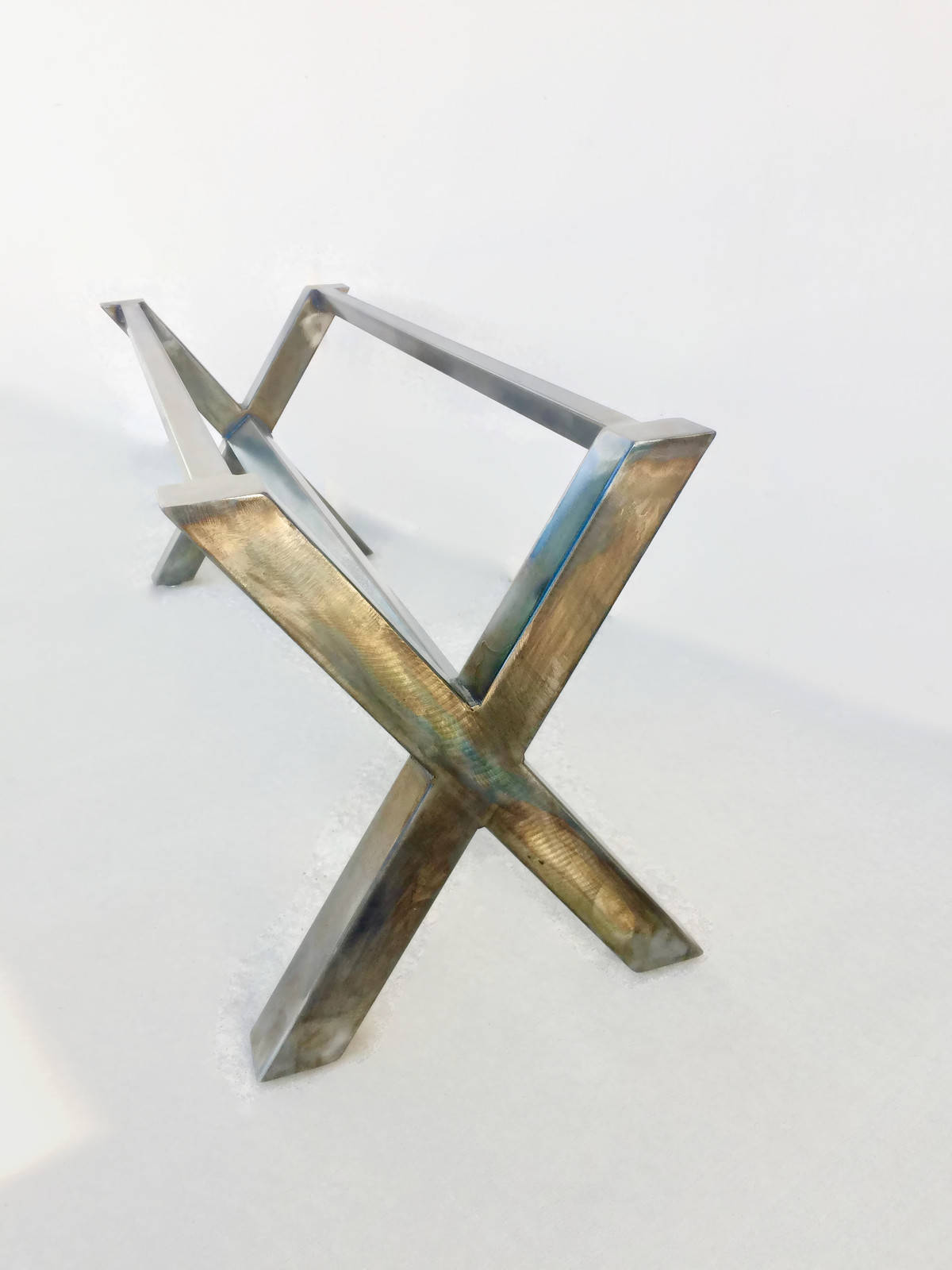 Metal Coffee Table Base X Table Base Industrial Table Base Etsy