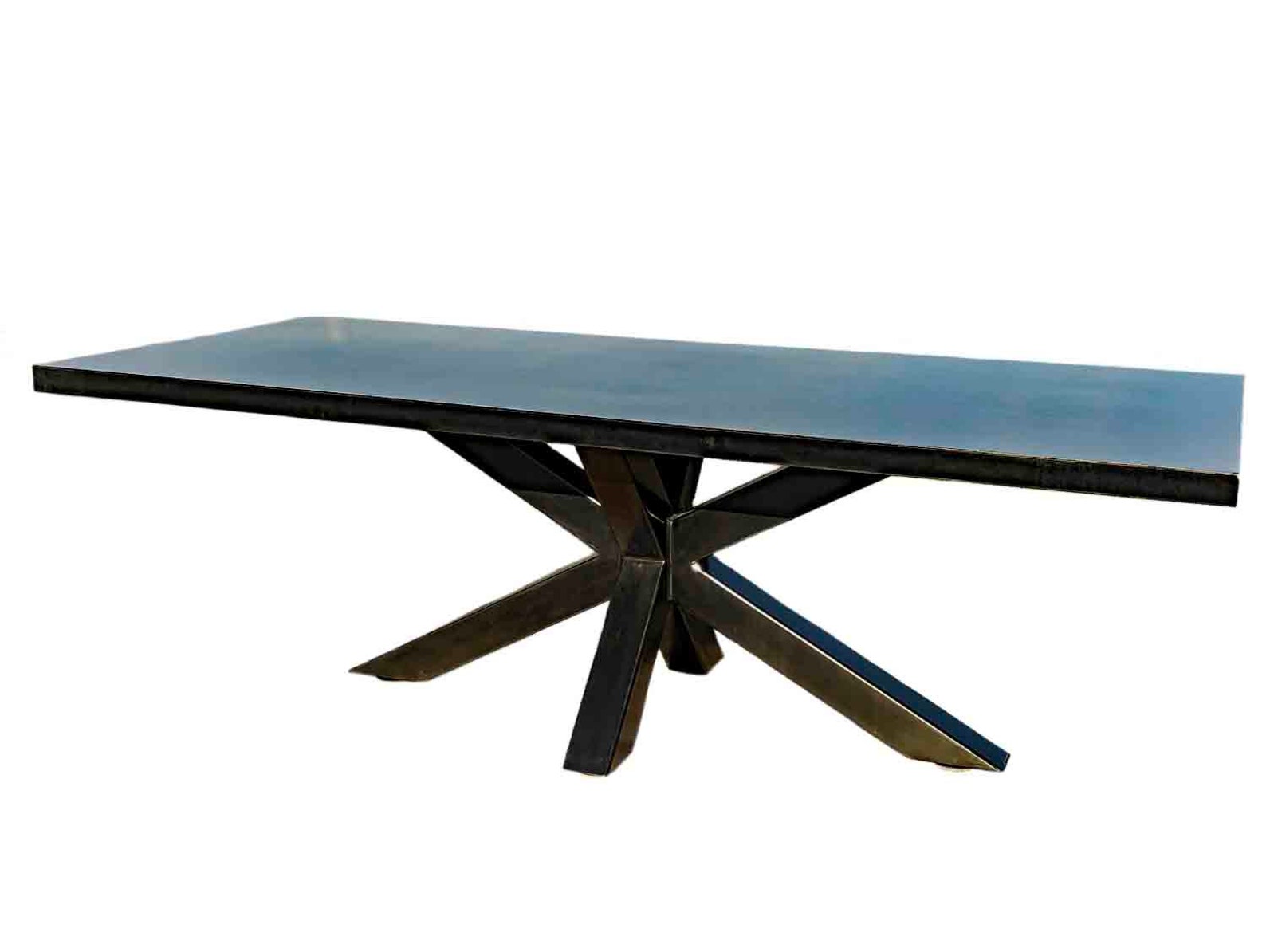Industrial Metal Dining Table Metal Top Dining Table Etsy