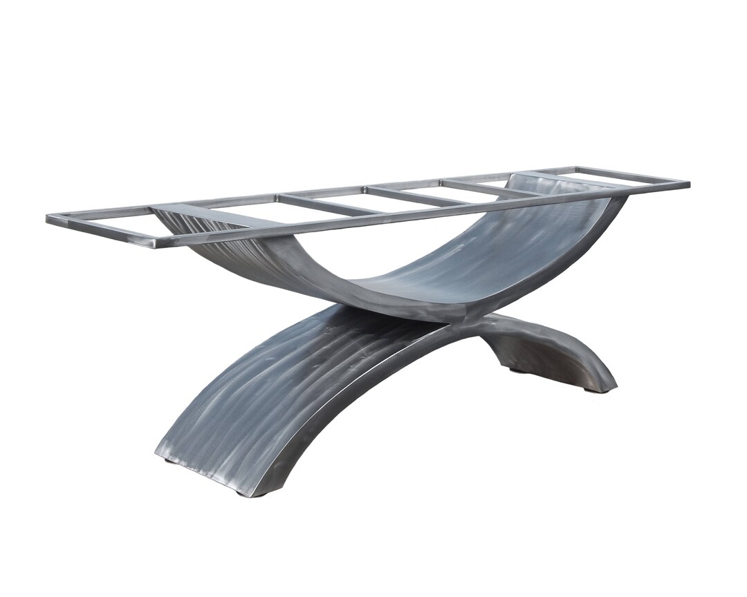 Metal Table Base Arc Dining Table Base Arc Trestle Table - Etsy