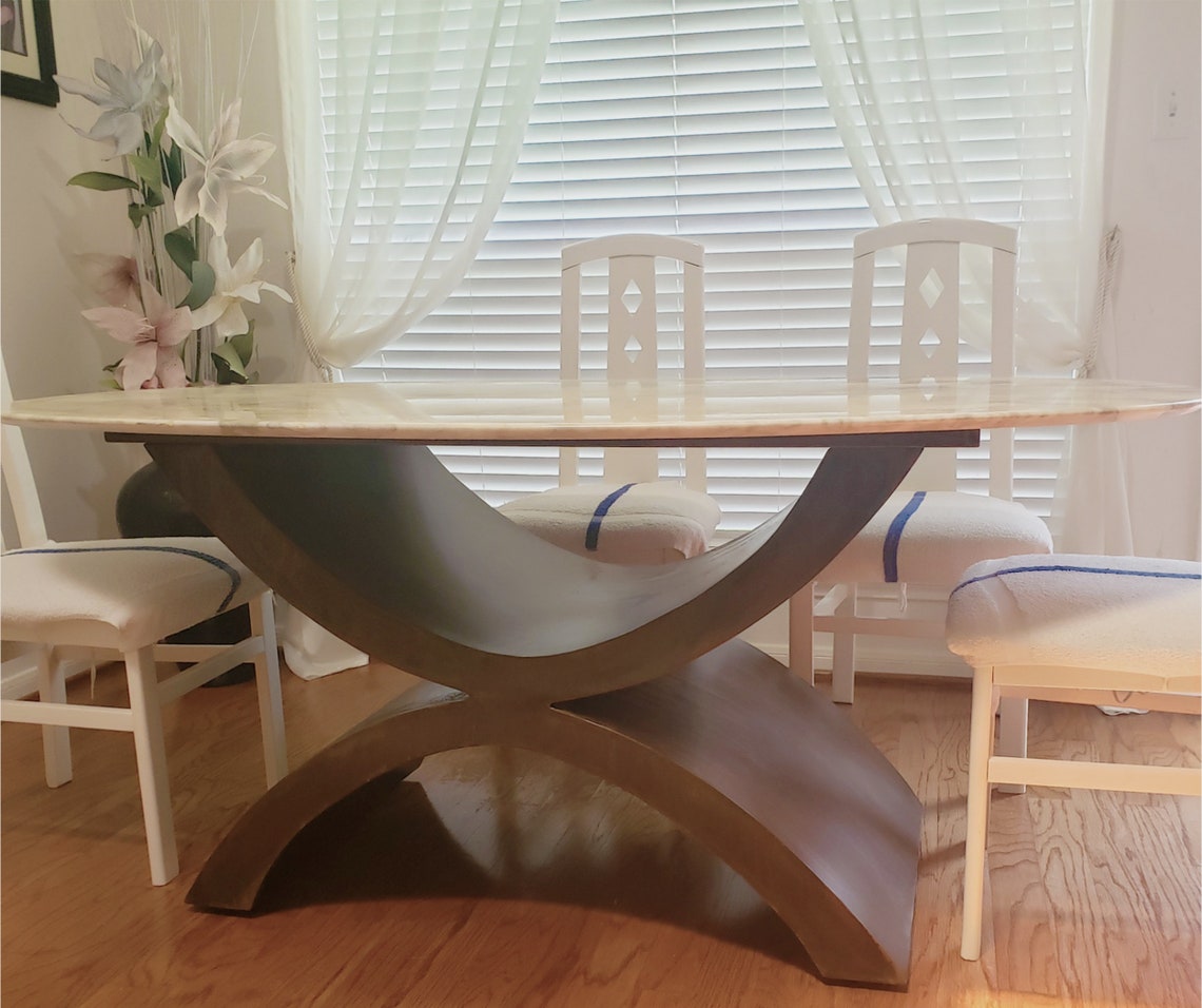 Custom Dining Table Base Granite Dining Table Base Metal Etsy