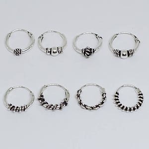 VERKOOP Tiny Sterling Silver hoepel oorbellen 10 mm, voorhoofd, lip piercings, kleine gewone hoepel, body piercing ringen, eenvoudig eenvoudig kraakbeen, tragus