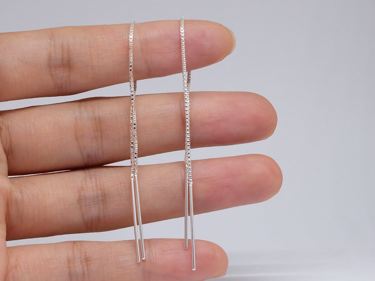 Sterling Silver Threader Earrings Simply Beautiful Etsy