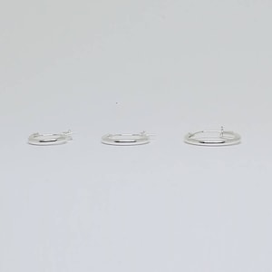 Tiny Plain hoop french locked sterling silver hoop earrings, 10mm 12mm tiny plain hoops , basic hoop earrings image 7