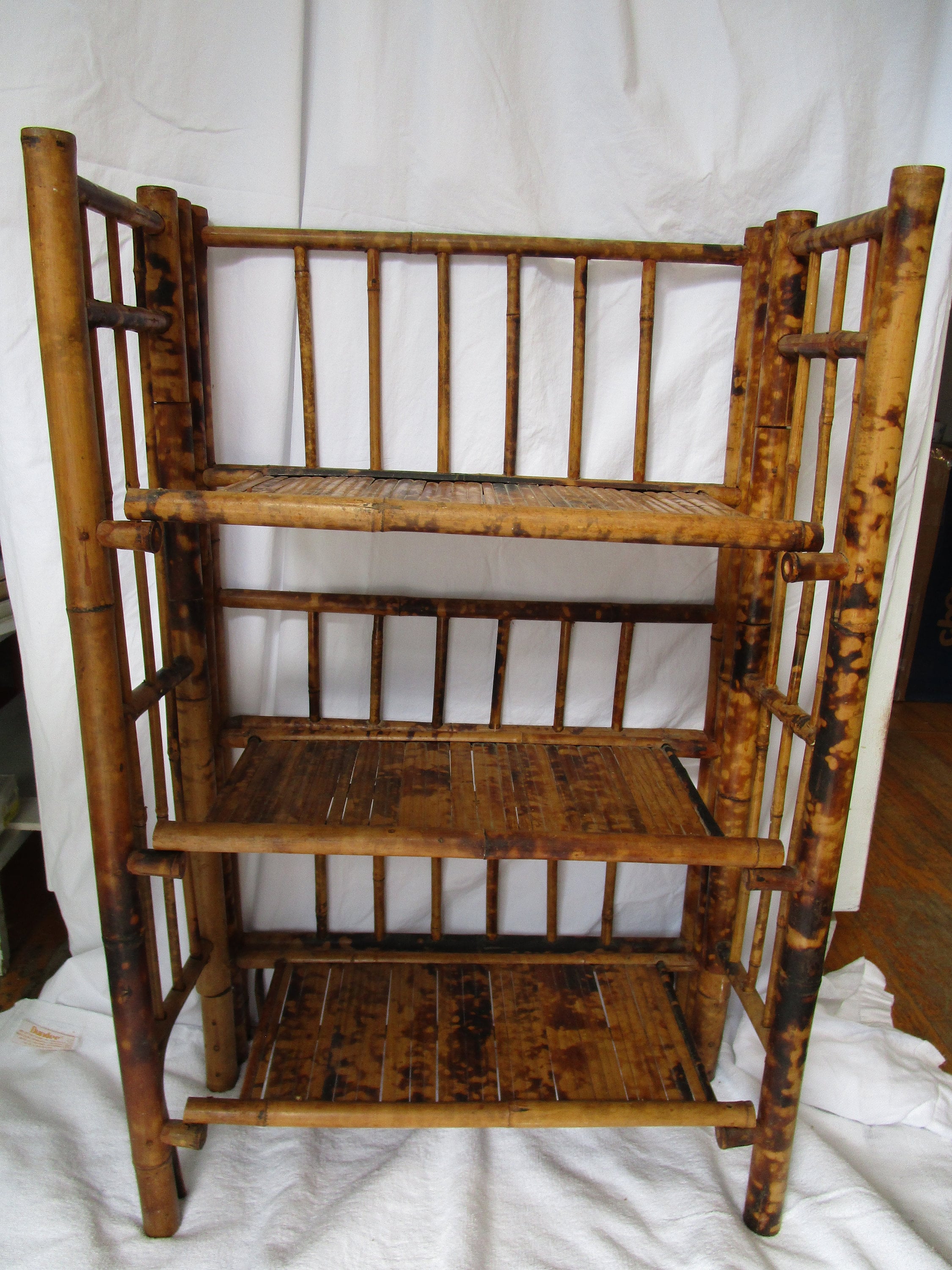 Bamboo bookshelf sale vintage
