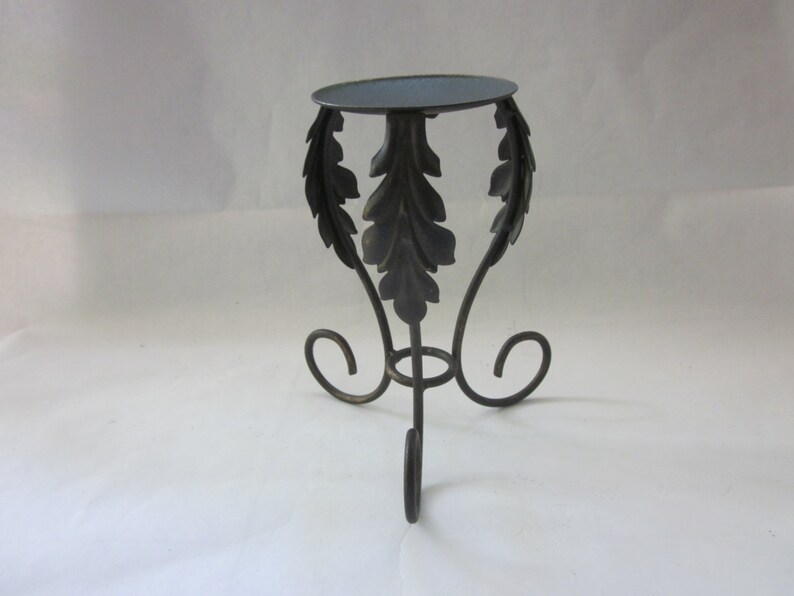 Three Leaf Pillar Candle Holder, Made in Mexico, 3 leaves design image 3