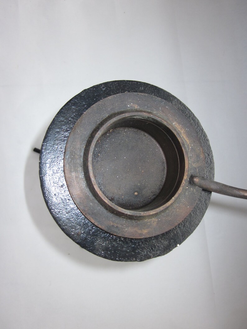 MCM MidCentury Modern Wrought Iron and Brass Sterno