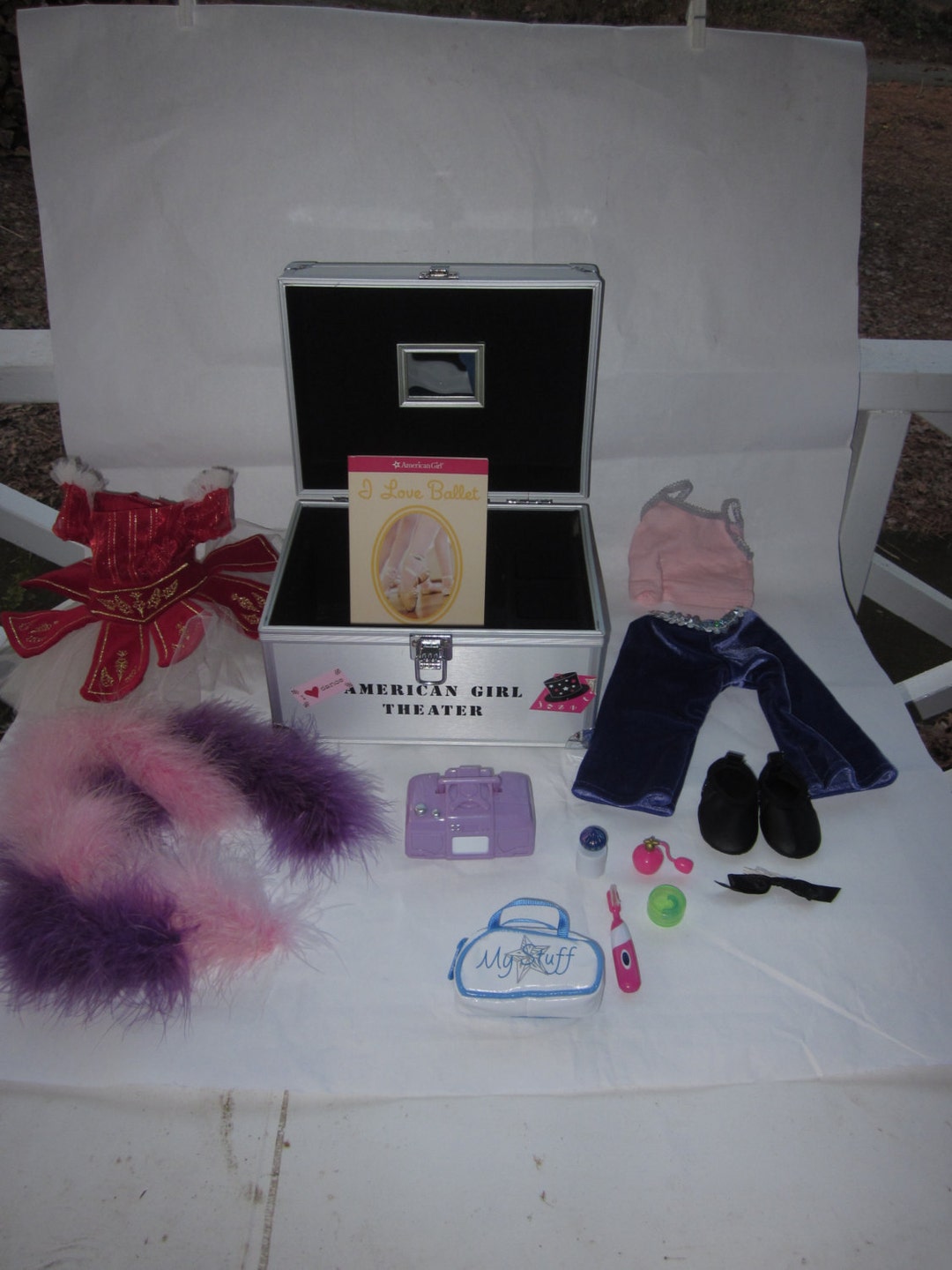 American Girl Doll Items, Handmade Marisol's Theatre Trunk and
