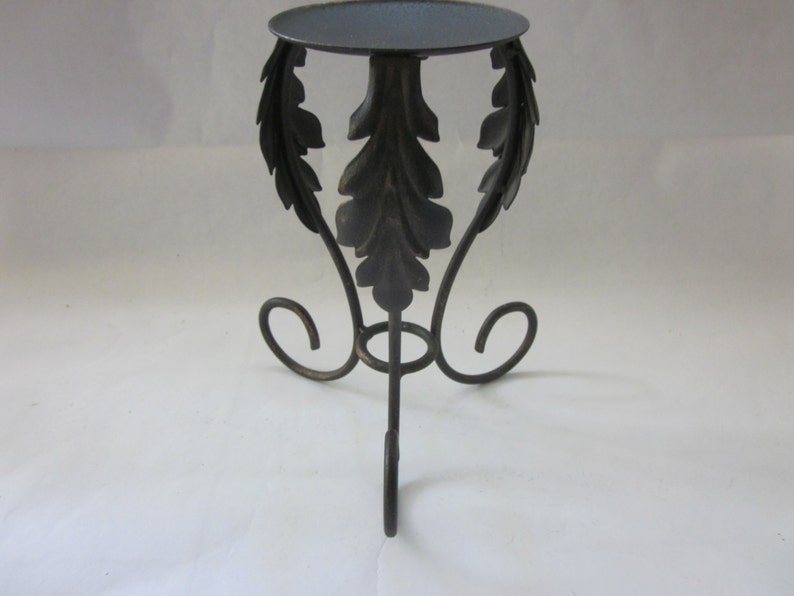 Three Leaf Pillar Candle Holder, Made in Mexico, 3 leaves design image 1