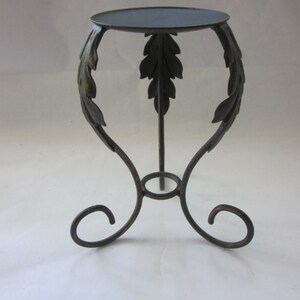 Three Leaf Pillar Candle Holder, Made in Mexico, 3 leaves design image 2