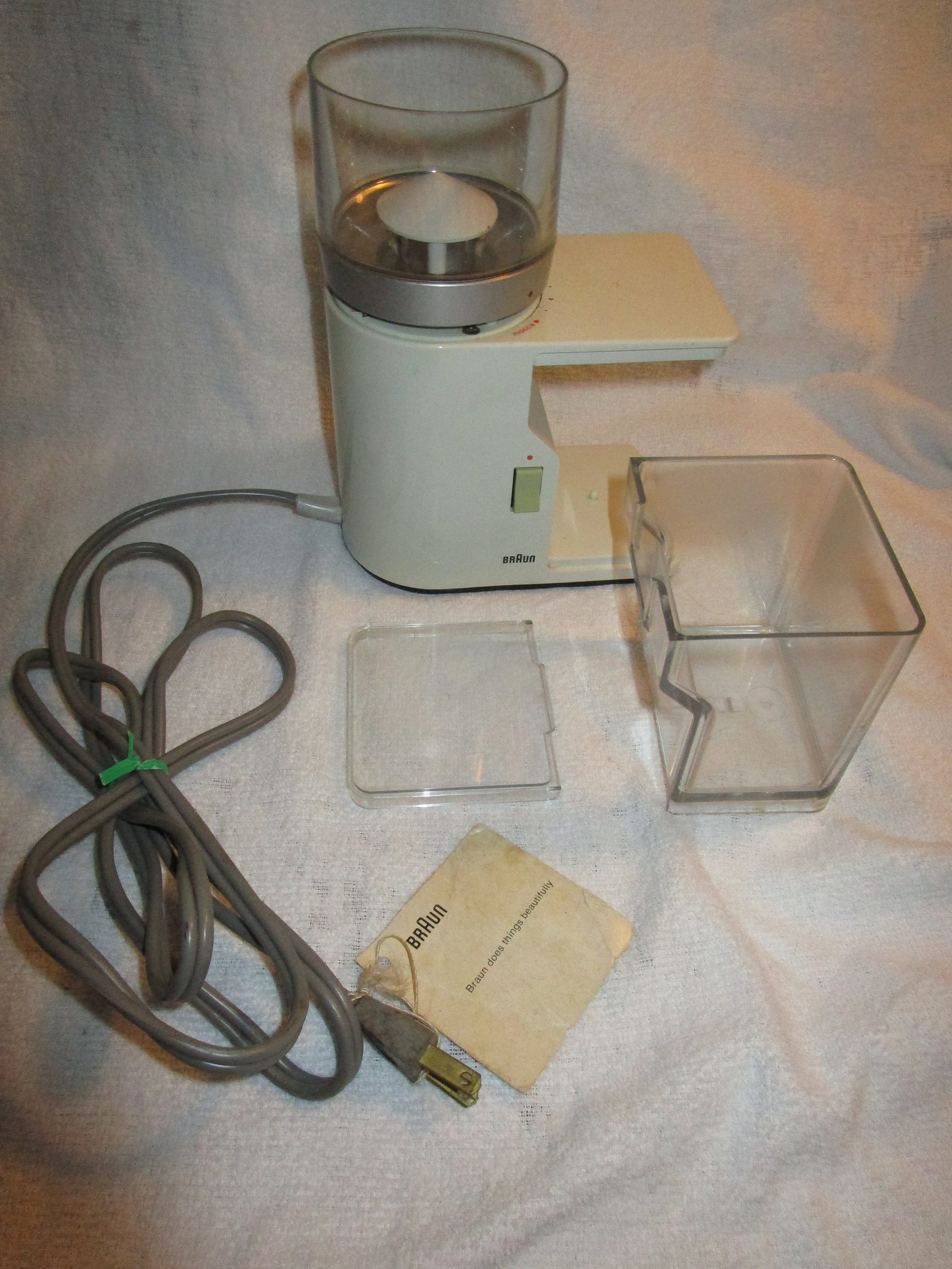Vintage Braun KMM1 Burr Coffee Grinder Mill From West Germany With