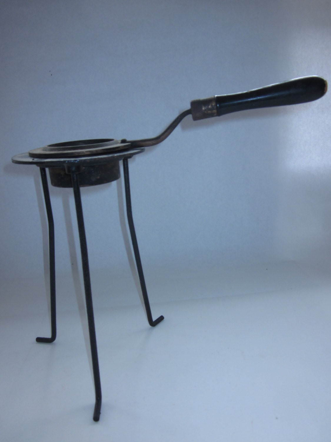 MCM MidCentury Modern Wrought Iron and Brass Sterno