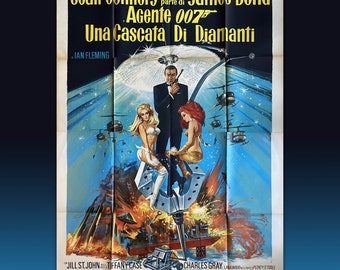Original Movie Posters 007 James Bond Diamonds Are Forever - Sean Connery - 1971 - Size:140X200 CM