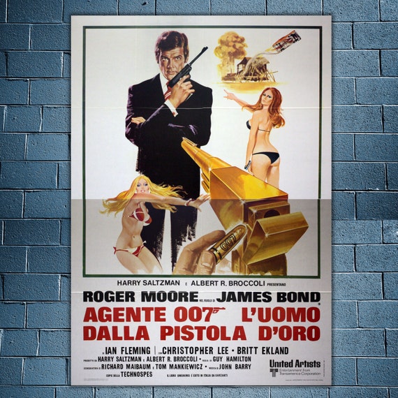 Original Poster 007 The Man With The Golden Gun Roger Moore Etsy