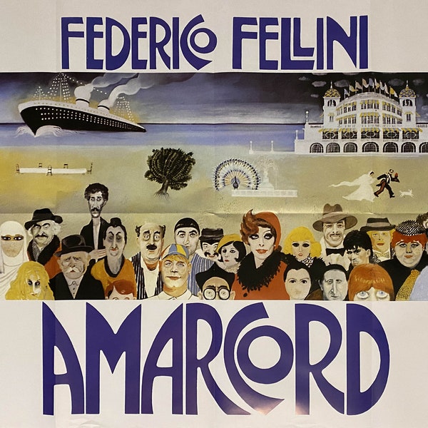 Vintage Film Poster Manifesto 2F Amarcord 140x100 - Federico Fellini