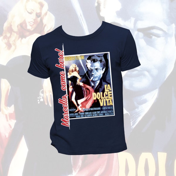T-Shirt La Dolce Vita - Federico Fellini - Serigraphic print Of Quality