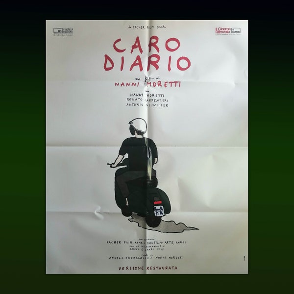 Vintage Original Movie Poster 2F Caro Diario Nanni Moretti - Dear Diary - Journal intime - 100X140 CM