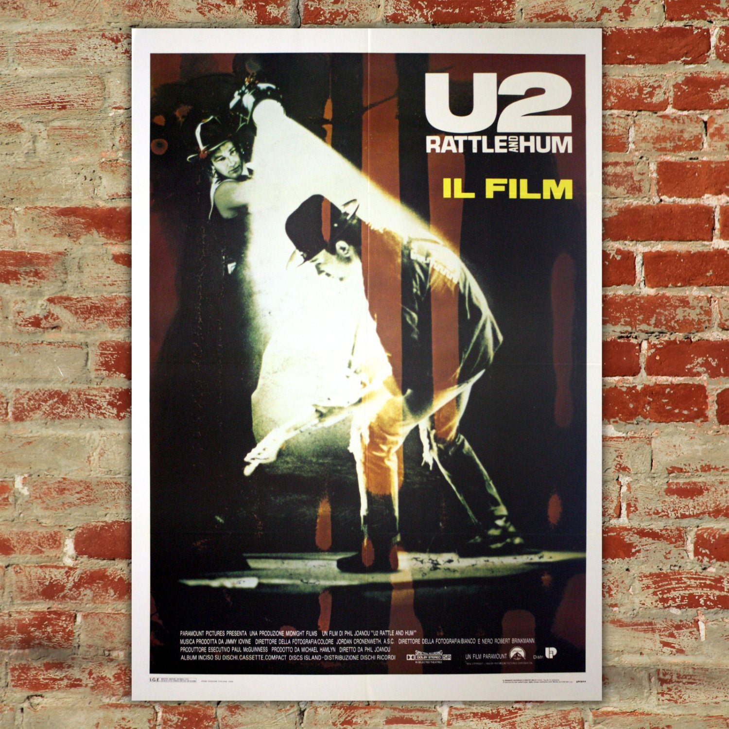 Original Movie Poster U2 Rattle And Hum Size: 100x140 CM ...