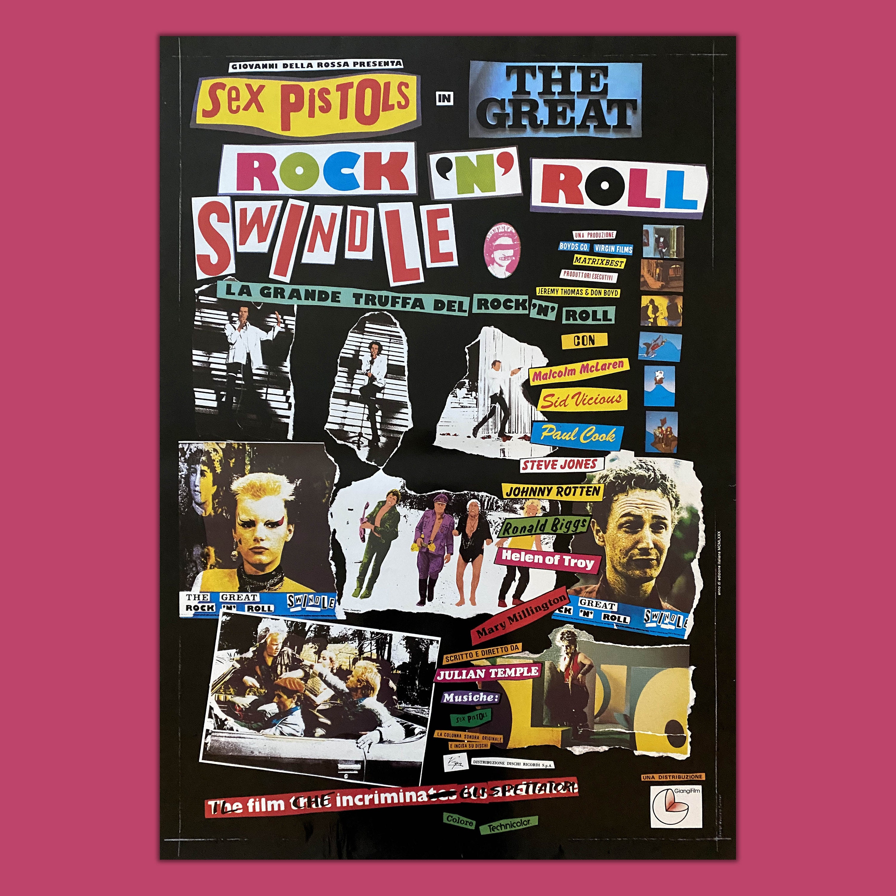 Vintage Poster the Great Rock 'n' Roll Swindle - Sex Pistols Vintage Poster the Great Rock 'n' Roll Swindle - Sex Pistols