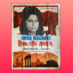 Original Film Poster 4F Rome Open City Roma Città Aperta Roberto Rossellini 60's Edition image 1