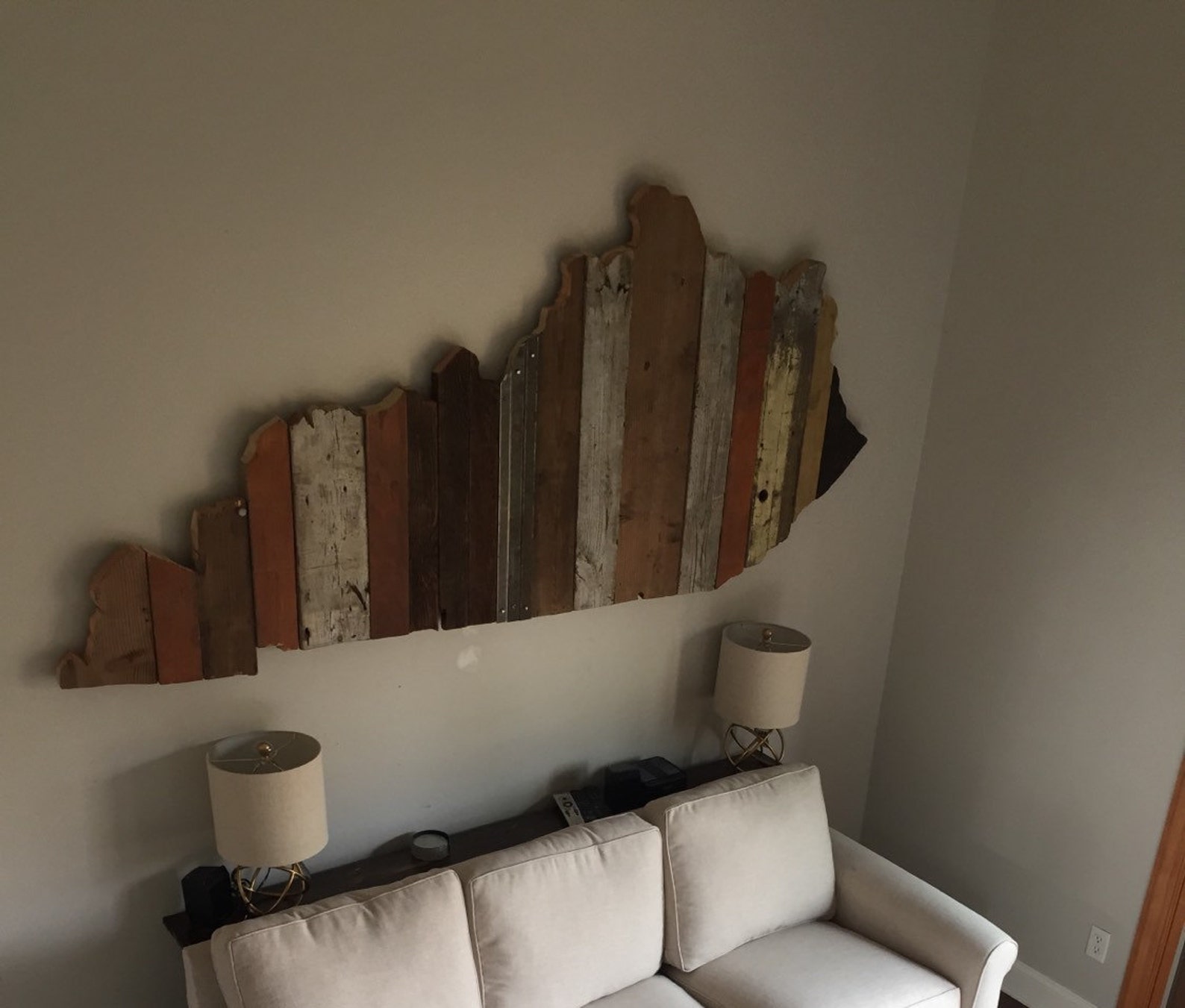 Ohio Reclaimed Wood State Outline Wall Art Large Etsy
