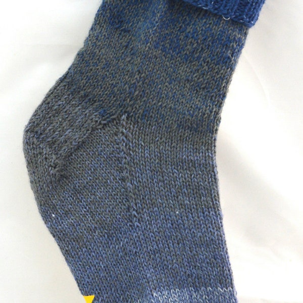 Hand knitted socks 42/43 non-slip sole for Him or Her