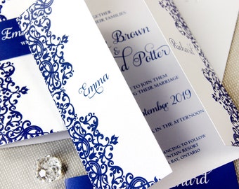 Gatefold Invitation Etsy