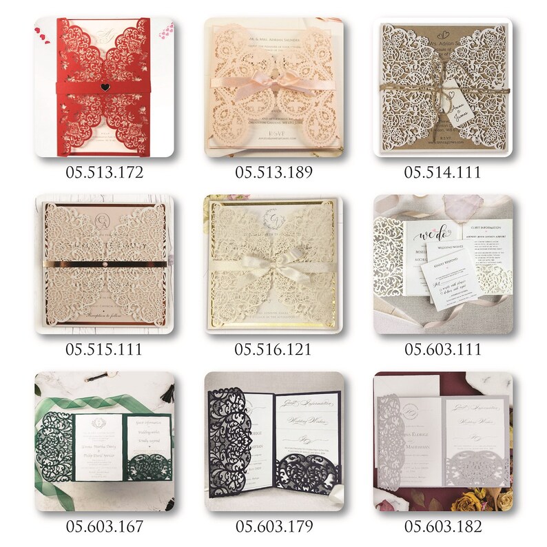 SAMPLE With FREE Delivery of Invitations Order Our Sample Etsy