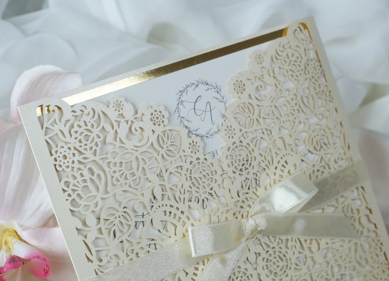 Wedding DIY Invitations Laser Cut Gatefold Invitation With Etsy UK
