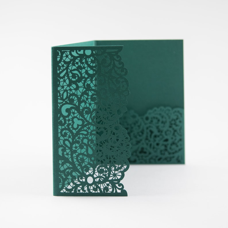 Laser Cut Covers ONLY Pocket Fold Invitations 7 Colours Etsy UK