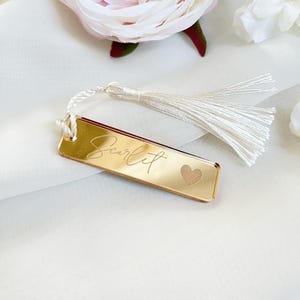 Luxury Wedding Place Cards, Acrylic Place Cards with Tassel, Wedding Guest Name Cards, Mirror Name Tags