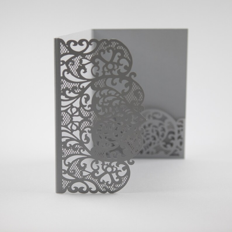 Laser Cut Covers ONLY Pocket Fold Invitations 7 Colours Etsy