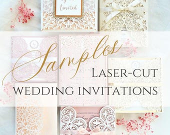 SAMPLE of Invitations with FREE Delivery – DIY Wedding Cards, Try Before You Buy!