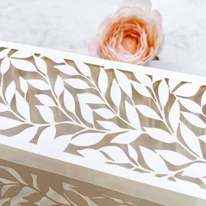 Ivory Arch Gatefold with Intricate Laser Cut Leaf Motif Laser Cut Covers ONLY, Wedding Invitation, Laser Cut Cover, DIY Handmade image 4