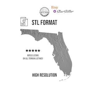 3D STL-model uit Florida (VS) voor 3D-printen, CNC-houtbewerking