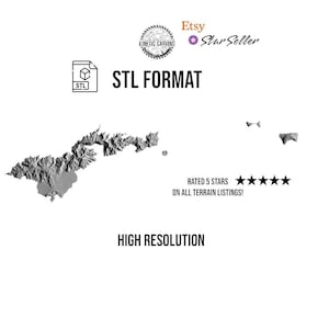 May include: A 3D model of an island in STL format. The model is high resolution and is rated 5 stars on all terrain listings.