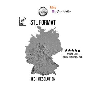 Modèle 3D STL de l'Allemagne, de l'Europe pour l'impression 3D, le travail du bois CNC